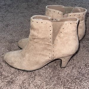 Tan Heeled Booties